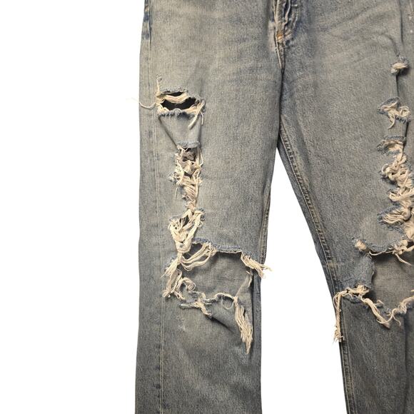 Agolde 90's mid rise loose distressed jeans size 23 - Picture 3 of 5